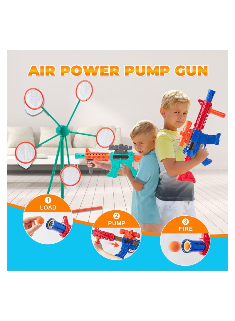 Dubkart Shooting Games Toys for Age 3+ Year Old Boys, Kids Toy Sports & Outdoor Game with Moving Shooting Target & 2 Popper Air Toy Guns & 24 Foam Balls, Gifts for Boys and Girls - Image 5