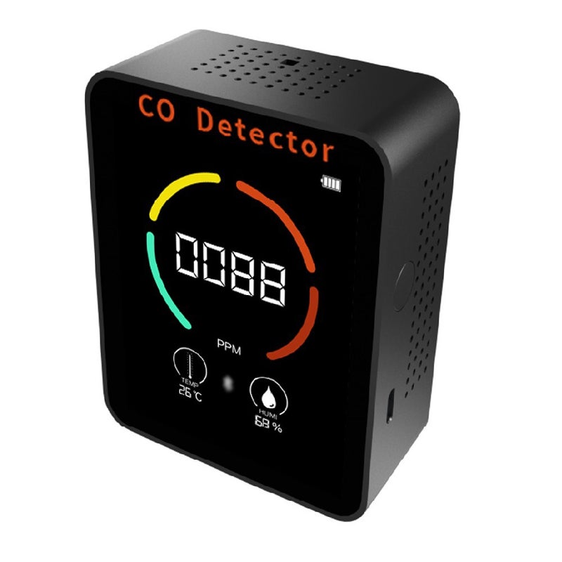 3 in 1 BT Air Quality Monitor CO Meter Carbon Monoxide Detector CO Temperature Humidity Monitoring Support APP Control with Alarm Function for Home Office Car - Image 1