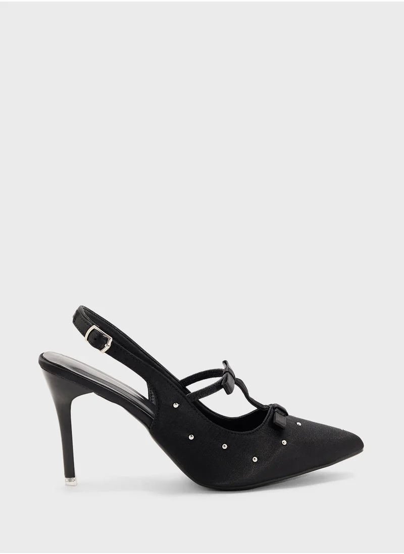 ايلا Triple Strap Block Heeled Sandal