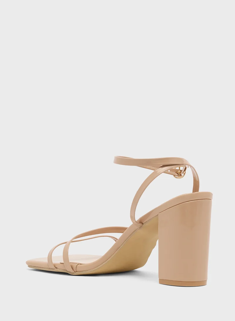 ELLA Triple Strap Block Heeled Sandal