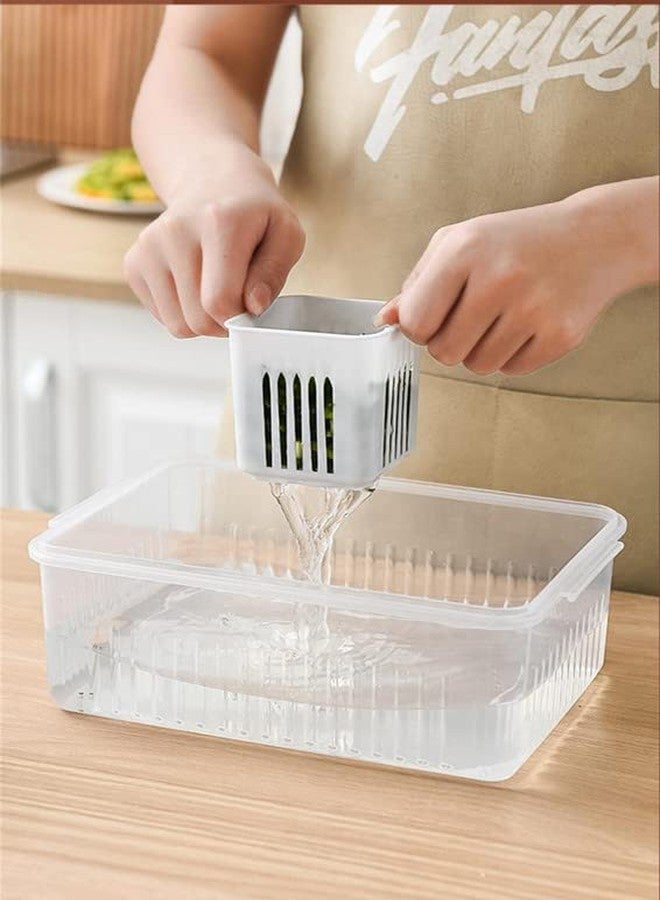 Dharmnirdosh Plastic Fridge Storage Boxes Freezer Storage Containers, Container For Kitchen Storage Set, Storage In Kitchen, Vegetable Storage,Refrigerator Food Box(6 Grid Box(Pack Of 1)),Multicolor - Image 5