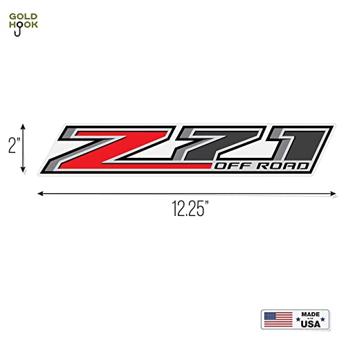 GOLD HOOK Decal for Trucks Chevy Silverado Z71 Off Road Stickers - F (2014-2017) Bed Side 1500 2500 HD Set of 2 - Image 2