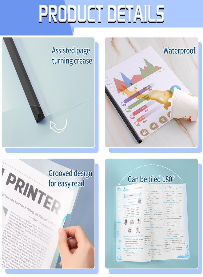 Coidea 13 Pack Report Covers with Sliding Bar, Clear Report Covers for A4 and Letter Size Paper, Presentation Folders Resume Document Covers for School Office, Black - Image 5