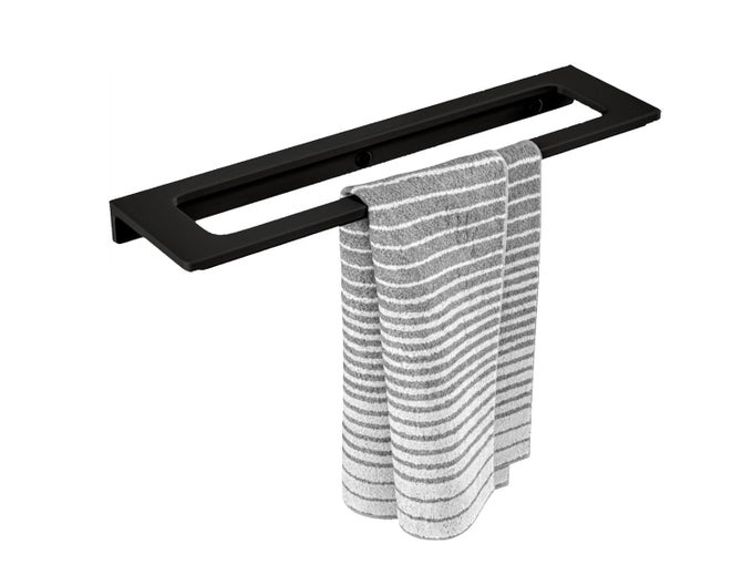 TOWEL RACK WITH TOWEL HOLDER TOWEL HANGER FOR BATHROOM NAPKIN STAND FOR BATHROOM ACCESSORIES WALLMOUNT TOWEL HOLDER BLACK TOWEL RACK