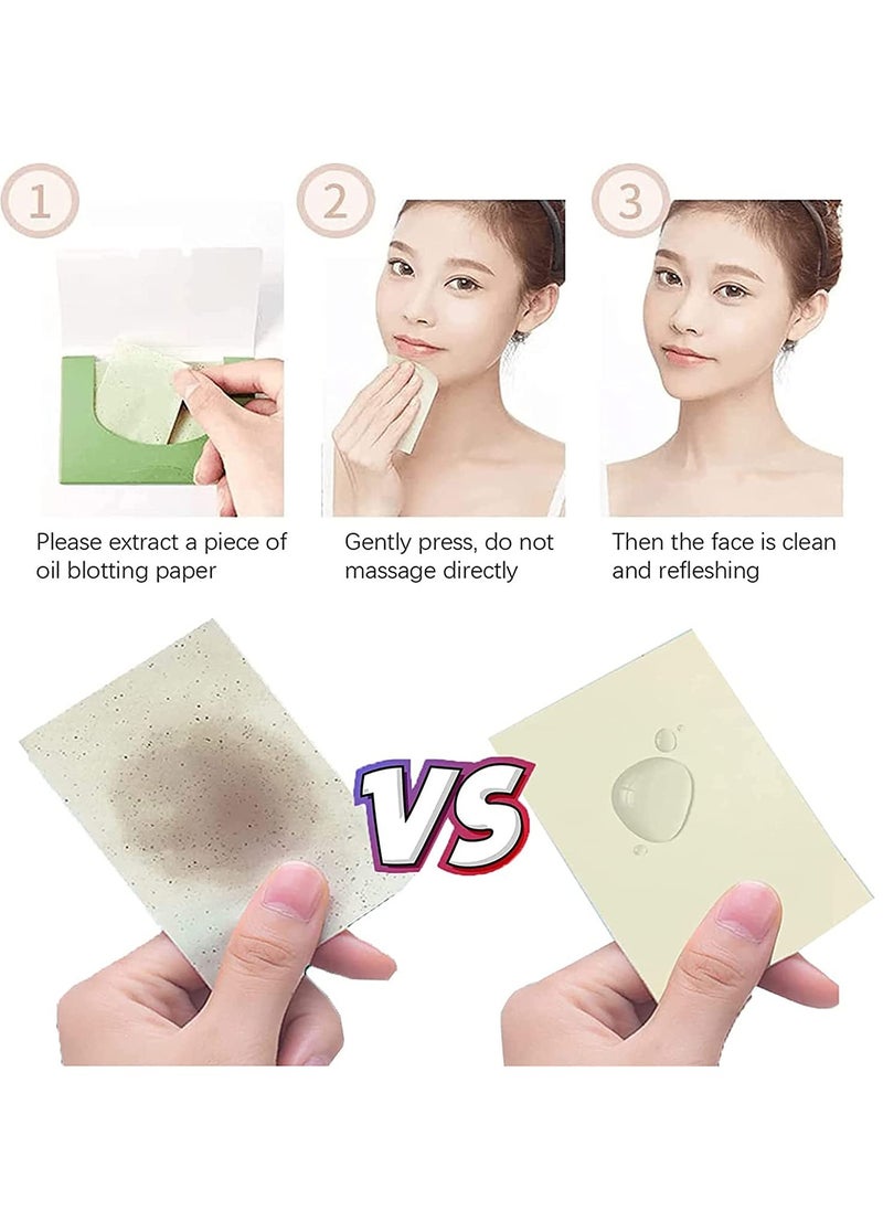 Facial Oil Blotting Paper 600 PCS Natural  Absorbing Tissues Sheets Soft Control Papers for Men and Women for Skin Care