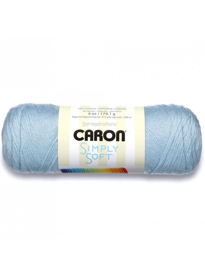 Caron Simply Soft Solids Yarn (4) Medium Gauge 100% Acrylic - 6 oz - Blue - Machine Wash & Dry (H970039712) - Image 1