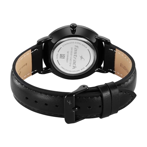 Fastrack Stunners X Special Edition Quartz Black Dial Leather Analog Watch for Men - Image 2