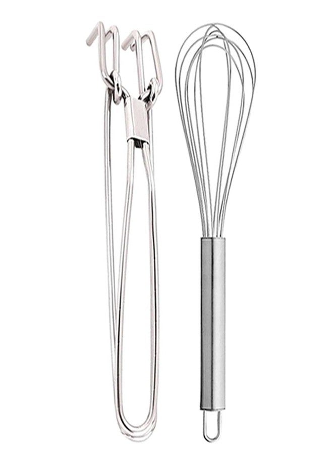JISUN Stainless Steel Utility Pakkad & Egg Whisk/Egg Beater for Kitchen Tool Set (Style 3) - Image 1