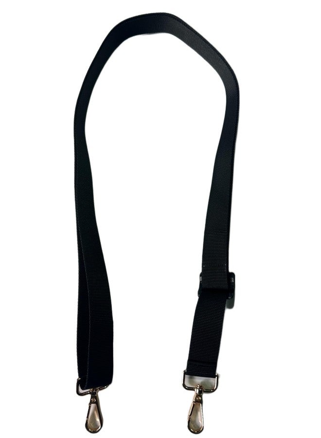 BASRI Durable Wide Strap, Bag Shoulder Strap, Adjustable Bag Shoulder Strap, Single-Shoulder Bag, Women's Crossbody Bag, Nylon Strap, Replacement Strap (Black, 3/4 INCH) - Image 2