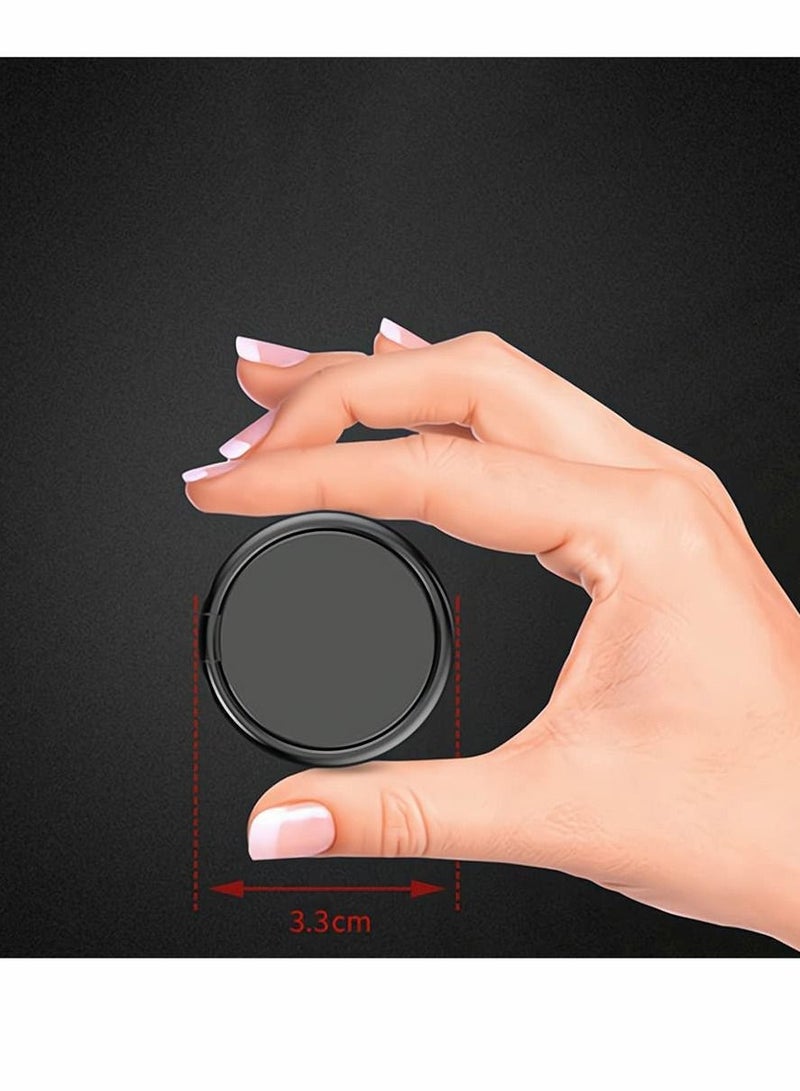 Y&D Cell Phone Ring Holder Stand, 360 Degree Rotation Finger Kickstand with Polished Metal Grip, Air Vent for Car, Works Most Mobile Phones, 4 Pack - Image 4