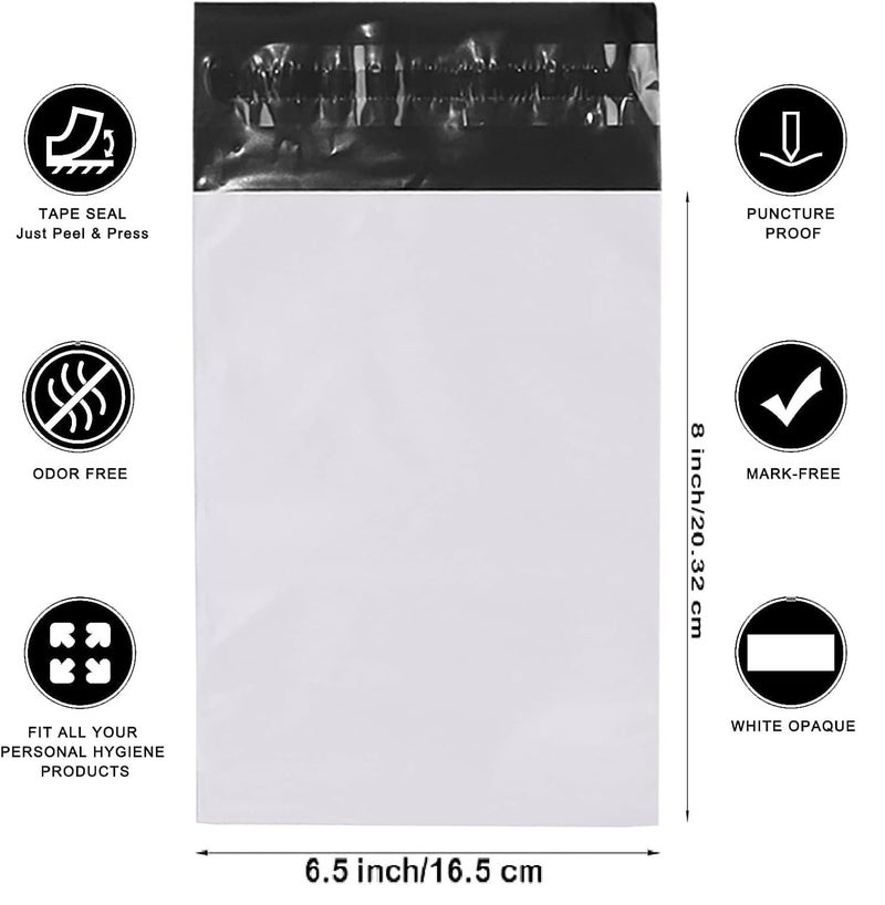 Superme Diaper Disposal,100 Bags, 6.5" x 8" Bags for Adult Diaper Disposal,Self-Adhesive Strips to Seal in Odour,Waterproof & Leak-Proof,Suitable for Elderly Nappy Care at Home OR on the Go - Image 2