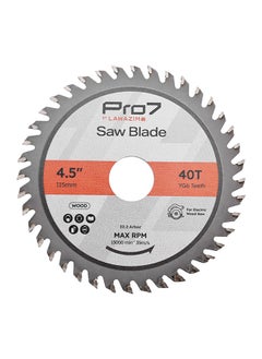 LAWAZIM Pro7 Circular Wood Saw Blade -4.5inch, 40T- Tungsten Carbide-Tipped Wood Cutting Blade with Hardened Steel Body, 22.2mm Arbor, 13,000 RPM - for Hardwood, Softwood, Plywood, and DIY Woodworking  - Image 1