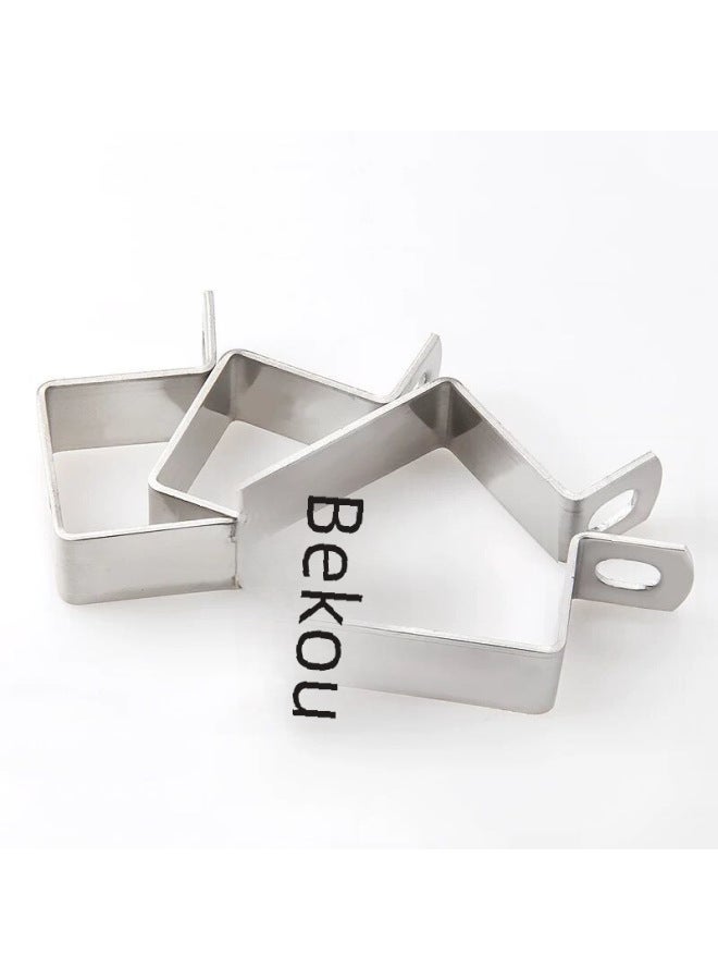 Direct 304 Stainless Steel Thickened Square Horse Card Pipe Clamp Pipe Bracket Pipe Buckle Hose Clamp U-shaped Pipe-Specifications And Models:70*70 Suit  - Image 5