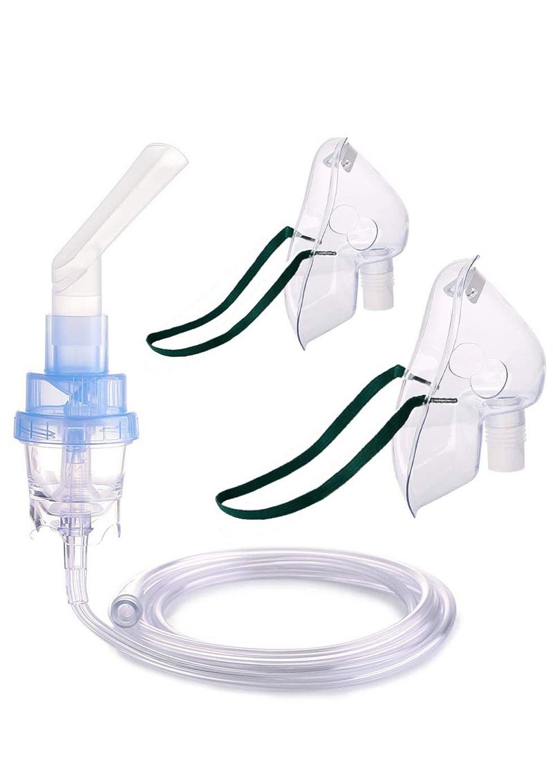 Generic 1 sets of nebuliser accessories, 1 mouth pieces, adult masks, and children's masks, 1 cups, universal connection  - Image 1