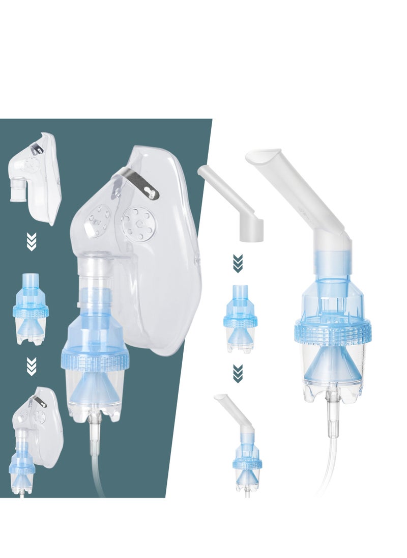 Generic 1 sets of nebuliser accessories, 1 mouth pieces, adult masks, and children's masks, 1 cups, universal connection  - Image 3