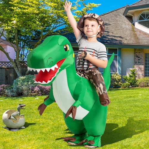 GOOSH Inflatable Dinosaur Costume for Kids Halloween Costumes Boys Girls 55IN Funny Blow up Costume for Halloween Party Cosplay - Image 5