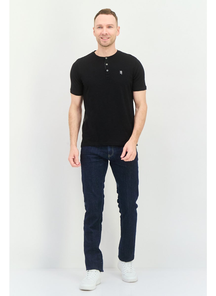 English Laundry Men Crew Neck Short Sleeves Brand Logo T-Shirt, Black  - Image 4
