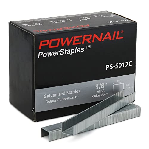 Powernail PS5012C 20 Gauge 1/2 Inch Crown 3/8 Inch Length Chisel Point Staple (Box of 5000) - Image 4