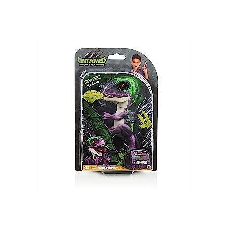 WowWee Untamed Raptor by Fingerlings - Razor (Purple) - Interactive Collectible Dinosaur - By WowWee - Image 5