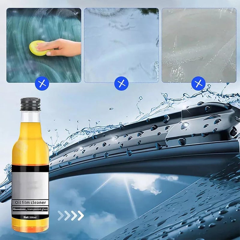 PURCHASE ZONE® Instant Windshield Cleaner Glass Oil Film Remover Front Windshield Glass Oil-Removing Film Oil Film Cleaning Agent Car Window Powerful Cleaning Stains [ 100 ML ] - [2PCS ] - Image 2