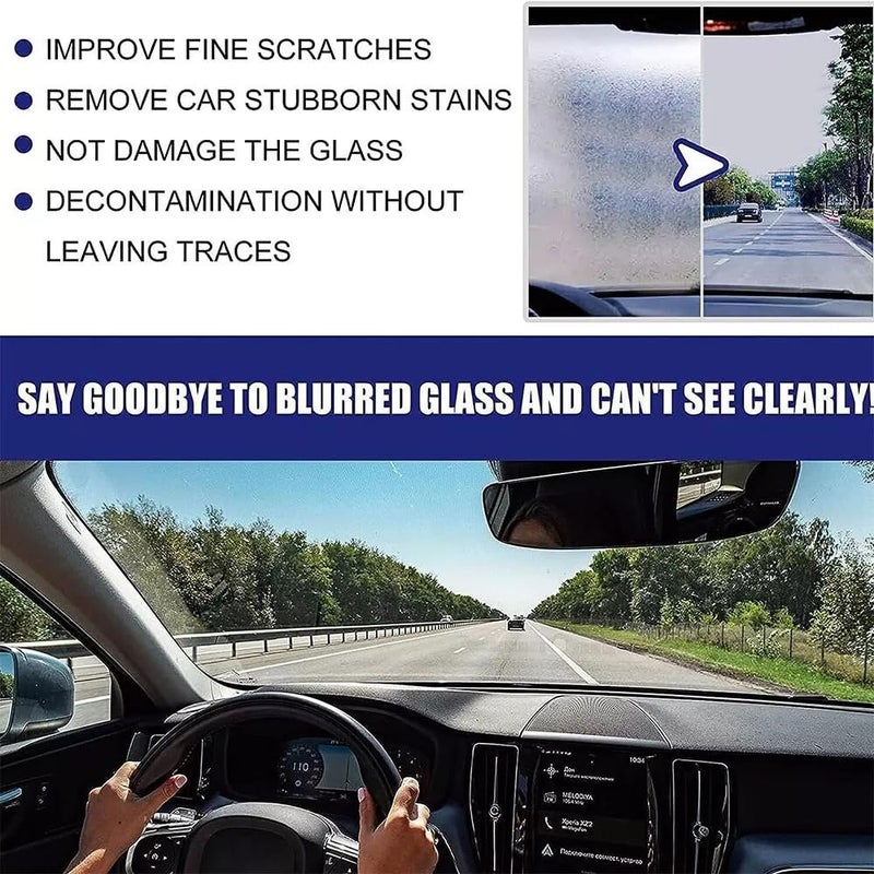 PURCHASE ZONE® Instant Windshield Cleaner Glass Oil Film Remover Front Windshield Glass Oil-Removing Film Oil Film Cleaning Agent Car Window Powerful Cleaning Stains [ 100 ML ] - [2PCS ] - Image 4