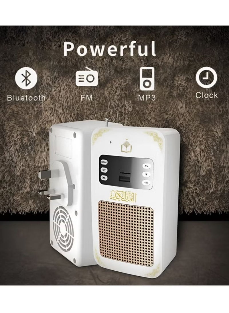 Equantu SQ669 Portable Wireless Quran Speaker LED Light Wall Plug Quran Speaker Holy Quran Speaker with Translation Bluetooth Remote Control Quran Player Radio USB Support Quran Speaker for Home School Hospitals Mosque - Image 4