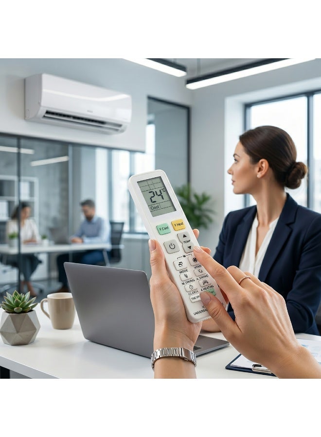 KT-16E Universal AC Remote Control with Digital LCD Screen, Compatible with Most Major Air Conditioner Brands, Features Precision Temperature Control, Adjustable Wind Speed, Smart Timer Function, Easy Setup, and Energy-Efficient Operation - Image 3