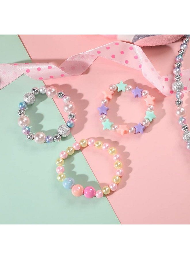 PinkSheep Kids Jewelry For Girls 3 Sets Toddler Kids Necklace Bracelet Purse For Girls Play Jewelry For Little Girls Kids Dress Up Costume Jewelry For Kids Girls Accessories  - Image 5