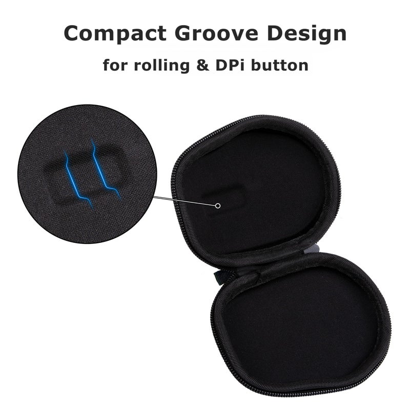 Ginsco Hard Travel Case Compatible with Logitech M720 Triathlon/M705 Marathon/M510/M550/M330/M317/M196/M185 Wireless Mouse, Universal Hard Shell Storage Case (Black, M) - Image 5
