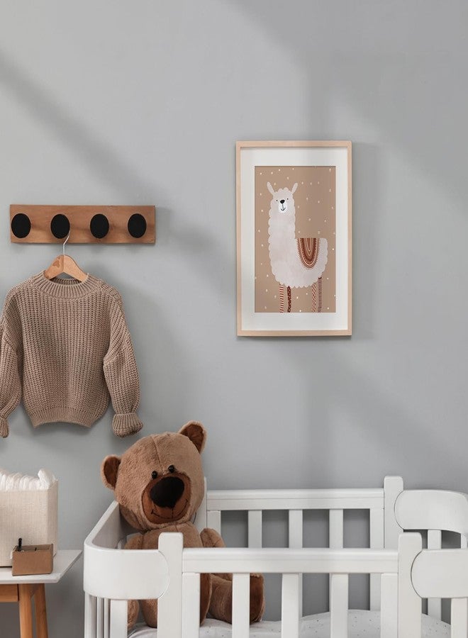 Canssape Boho Nursery Decor Set of 4 (Unframed) 8in x 10in Canvas Wall Art Lovely Alpaca Safari Decorations for Baby Room Nursery Wall Decor with Rainbow and Cactus Creative Alphabet Chat (Love) - Image 3