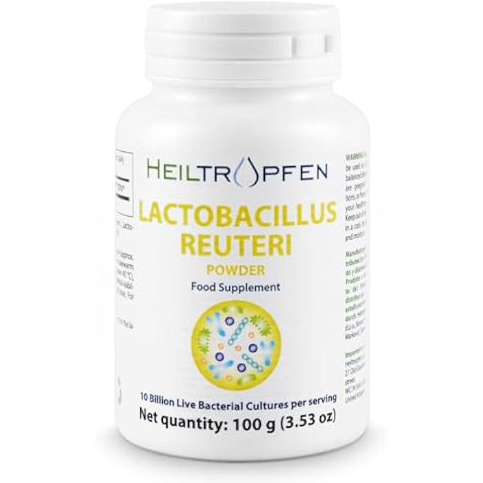 Heiltropfen Lactobacillus reuteri Powder 100g | Live Bacterial Cultures Powder | 10 Billion CFU | 100 Daily Servings | Capsule-Free | Food Supplement - Image 1