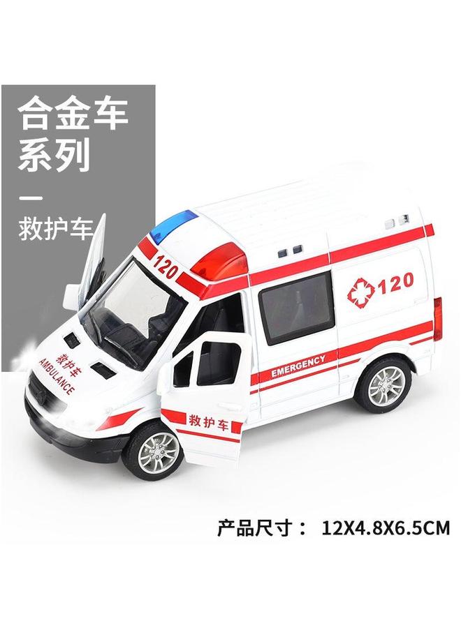 إسكدنيا Inertia Sound Light Toy Vehicle Ambulance】