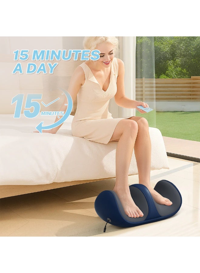 EzzySo تدليك القدمين بالشياتسو مع حرارة، جهاز تدليك للقدم والساق يوفر تخفيفا للعضلات المتعبة وتدليك عميق للقدم لتخفيف الألم يعزز الدورة الدموية - Image 3