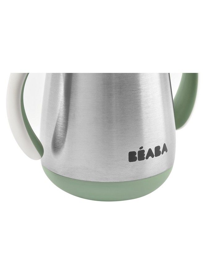 BEABA Stainless Steel Sippy Cup Straw Sippy Cup With Handles Toddler Sippy Cups Baby Sippy Cup Insulated Cup Insulated Cup 8+ Mths 8.5 Oz Sage - Image 5