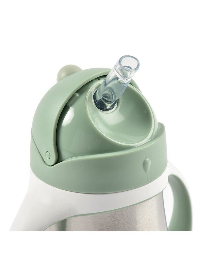 BEABA Stainless Steel Sippy Cup Straw Sippy Cup With Handles Toddler Sippy Cups Baby Sippy Cup Insulated Cup Insulated Cup 8+ Mths 8.5 Oz Sage - Image 3