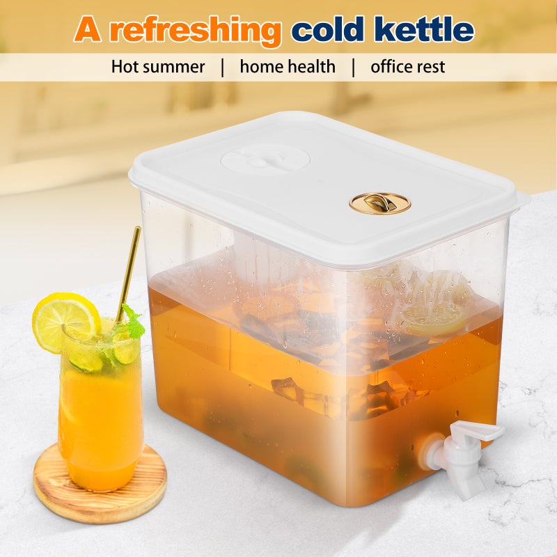 Drink Dispenser for Fridge with Spigot: 2 Gallon Dispenser - Leak Beverage Juice Container - Lemonade Tea Jug for Party - Image 2