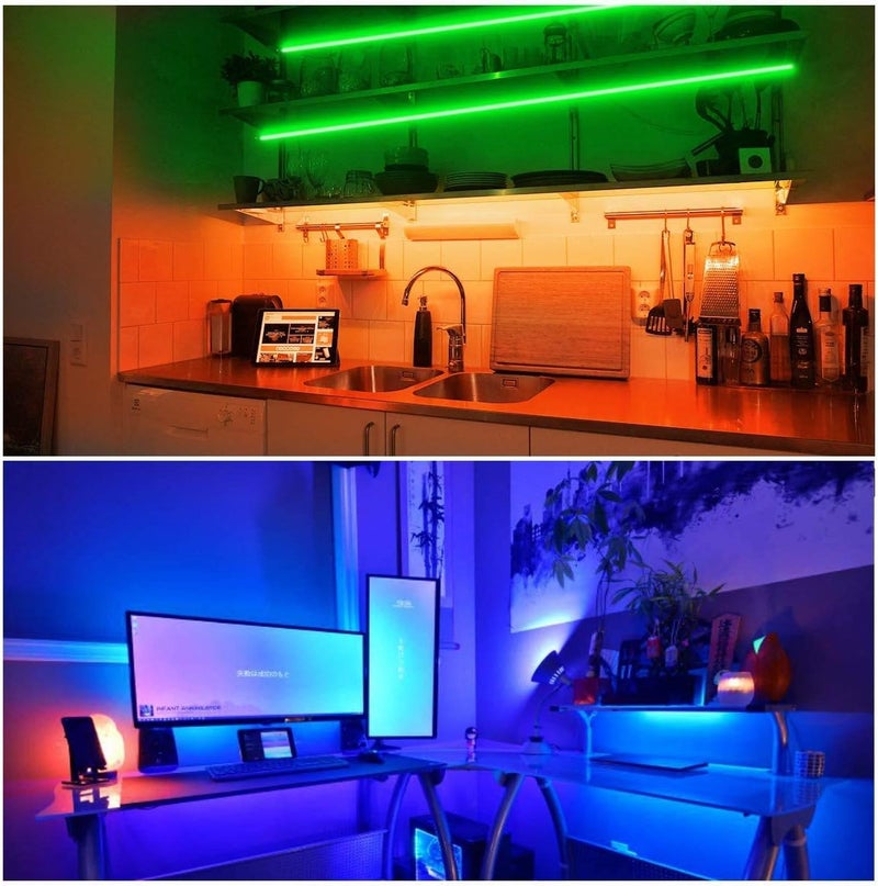 DAYBETTER Led Strip Lights 50ft, Color Changing Led Light Strip with Remote Control, 5050 RGB Strip Lighting Suitable for Home Decor, Living Room, Kitchen, Home Party Decoration - Image 4