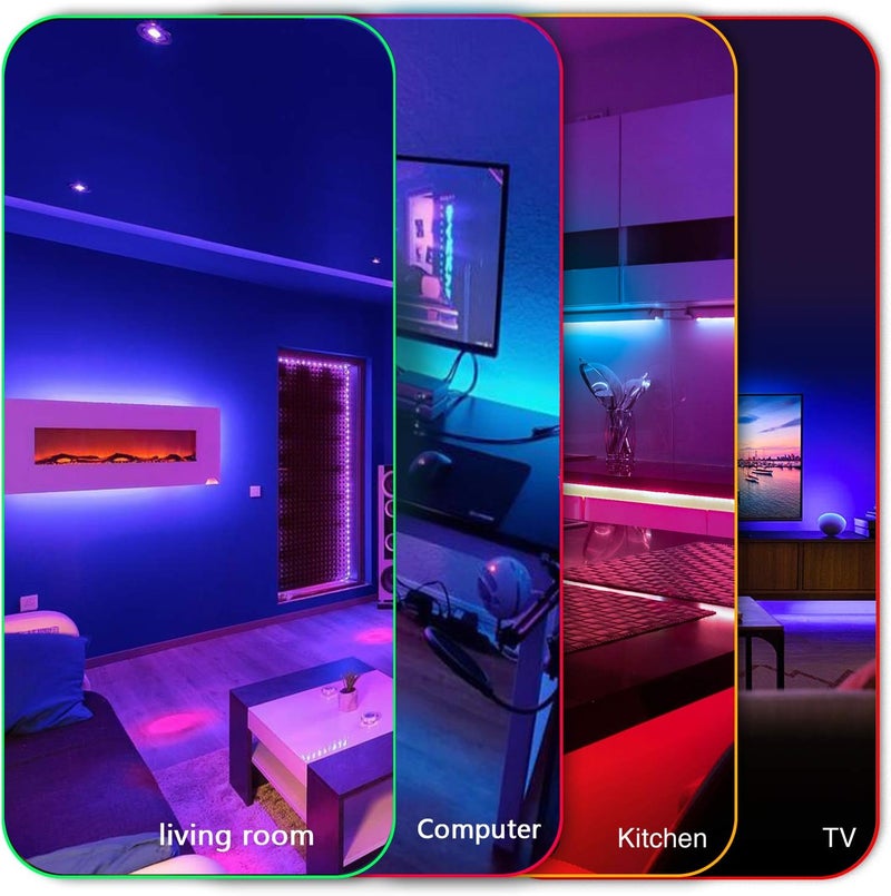 DAYBETTER Led Strip Lights 50ft, Color Changing Led Light Strip with Remote Control, 5050 RGB Strip Lighting Suitable for Home Decor, Living Room, Kitchen, Home Party Decoration - Image 3