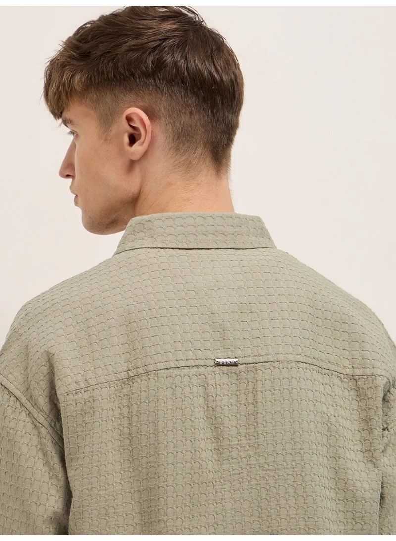 THE BEAR HOUSE Men’s Long Sleeve Shirt Classic, Comfortable and Stylish Essential for Work, Travel or Casual Outings