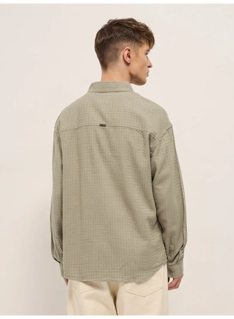 THE BEAR HOUSE Men’s Long Sleeve Shirt Classic, Comfortable and Stylish Essential for Work, Travel or Casual Outings