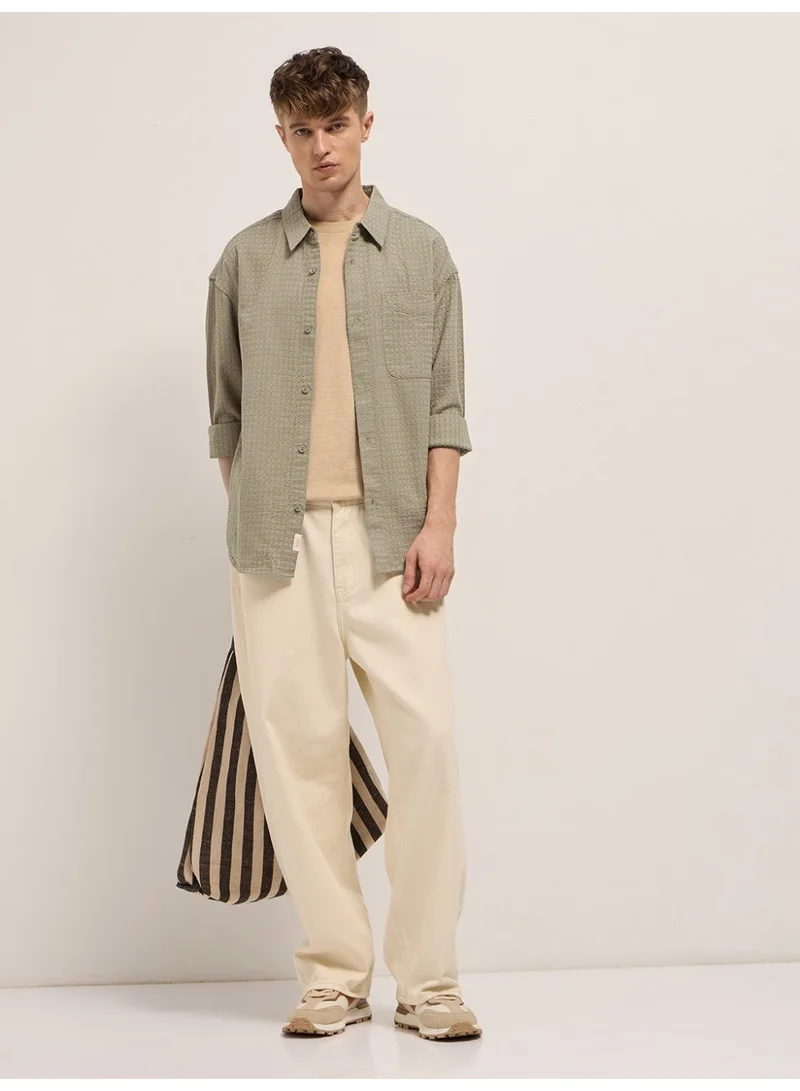 THE BEAR HOUSE Men’s Long Sleeve Shirt Classic, Comfortable and Stylish Essential for Work, Travel or Casual Outings