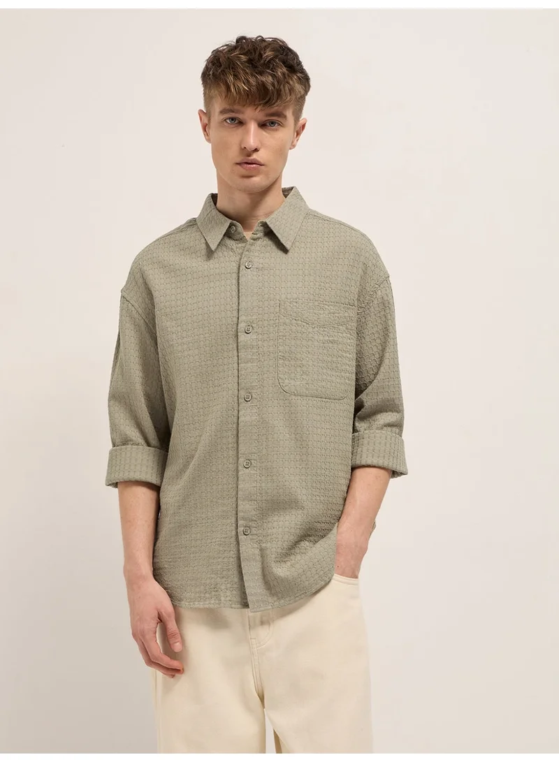 THE BEAR HOUSE Men’s Long Sleeve Shirt Classic, Comfortable and Stylish Essential for Work, Travel or Casual Outings