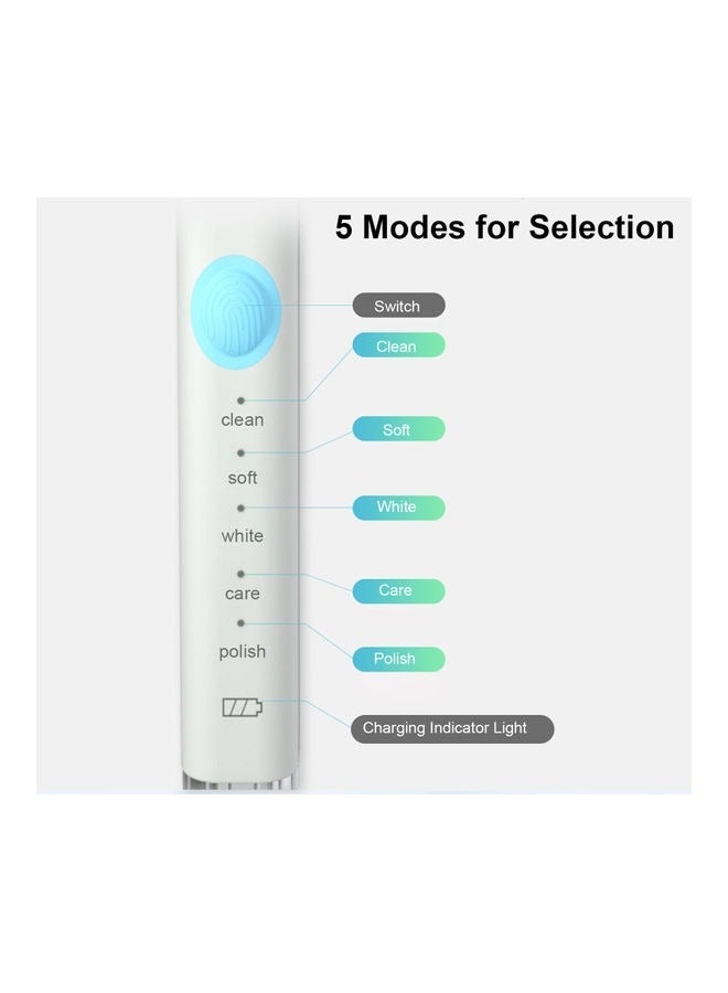 فرشاة أسنان كهربائية قابلة لإعادة الشحن بـ 5 أوضاع شحن USB مع مؤقت ذكي - Image 2