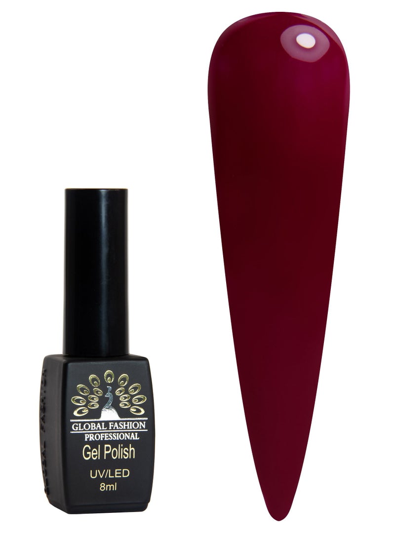 GLOBAL FASHION Global Fashion Black Elite Gel Polish | 132 Colors of Long-Lasting Elegance - 8ml | 371  - Image 1
