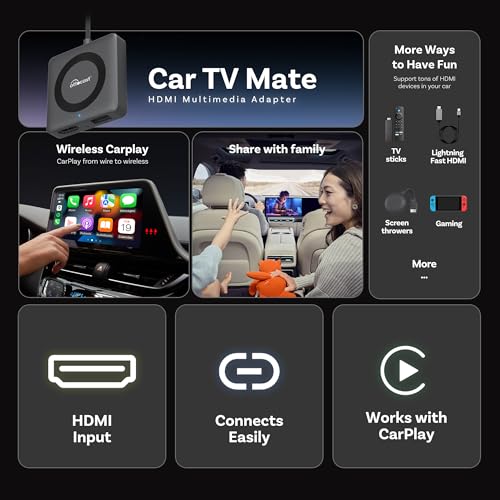 OTTOCAST Car TV Mate Pro with Wireless Carplay Adapter for Apple iPhone Fire TV Stick Converter Watching YouTube Netflix Prime Video etc on Car Screen - Image 3