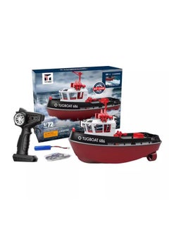 TX686 Remote Control Boat 1:72 Full-scale Simulation Tugboat 686 Dual-motor Port Operation Small Tugboat RC Model-Color: Tugboat-Specifications:1:72