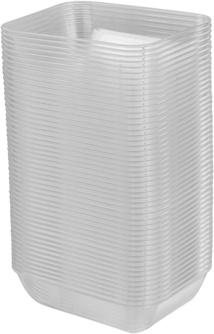 100pcs Rectangular Plastic Sauce Dishes for Soy Sauce and Condiments, Disposable Seasoning Plates for Home and Party Use - Image 1