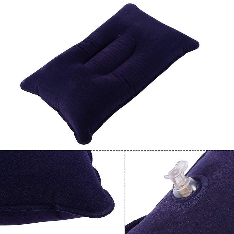 Portable Air Inflation Pillow PVC  For Outdoor Travel Camping Hiking Sleeping - Image 1