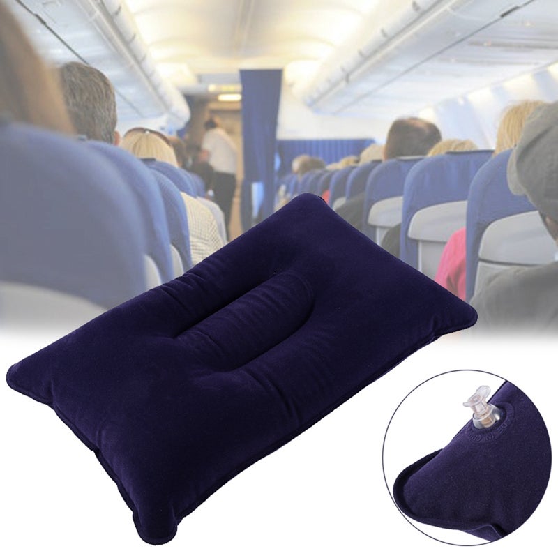 Portable Air Inflation Pillow PVC  For Outdoor Travel Camping Hiking Sleeping - Image 4