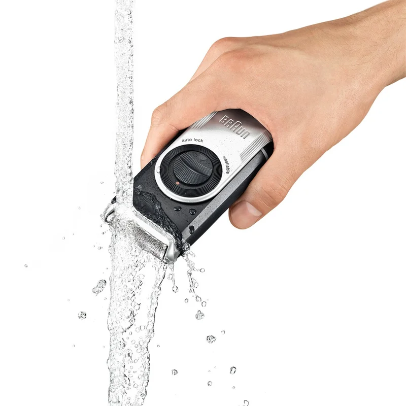 Braun MobileShave Portable Electric Shaver, Battery Powered, SmartFoil, Precision Trimmer, Washable Design - M90